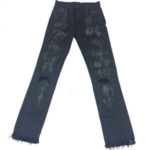 MOON Demin Artsy Painted Bling Jeans